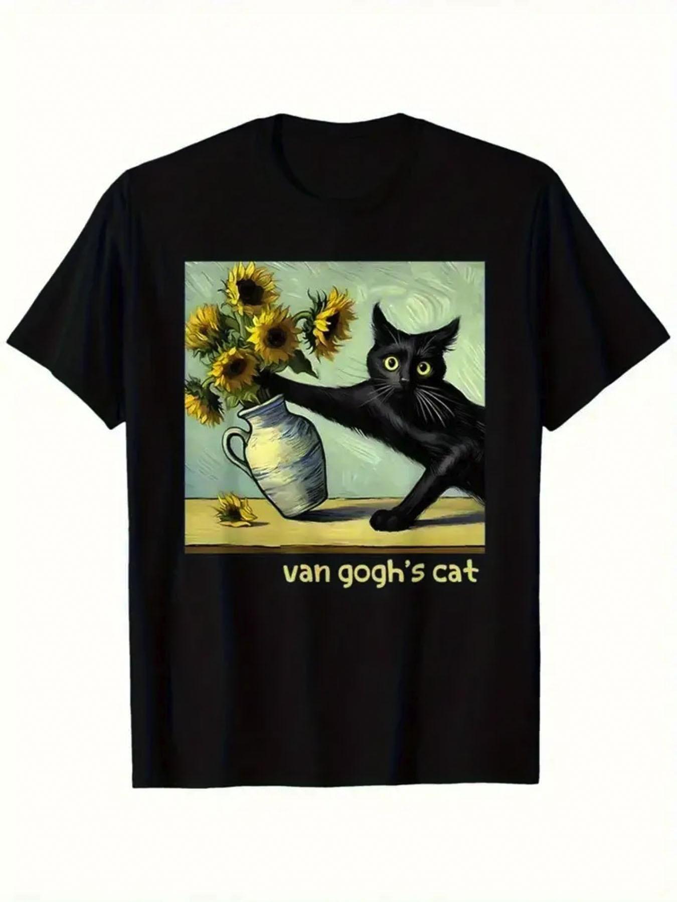 Van Gogh Starry Night TShirt Black Sunflower Print Retro Art Printed Round Neck Casual Women Summer Tshirt Clothing 4XL
Van Gogh Starry Night TShirt Black Sunflower Print Retro Art Printed Round Neck Casual Women Summer Tshirt Clothing 4XL
