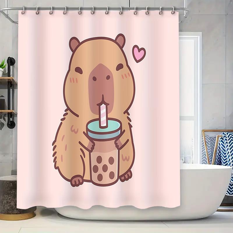 Cute Boba Tea Capybara Shower Curtain Set Funny Animal Bathroom Decor Washable Waterproof Fabric 90x180cm
Cute Boba Tea Capybara Shower Curtain Set Funny Animal Bathroom Decor Washable Waterproof Fabric 90x180cm