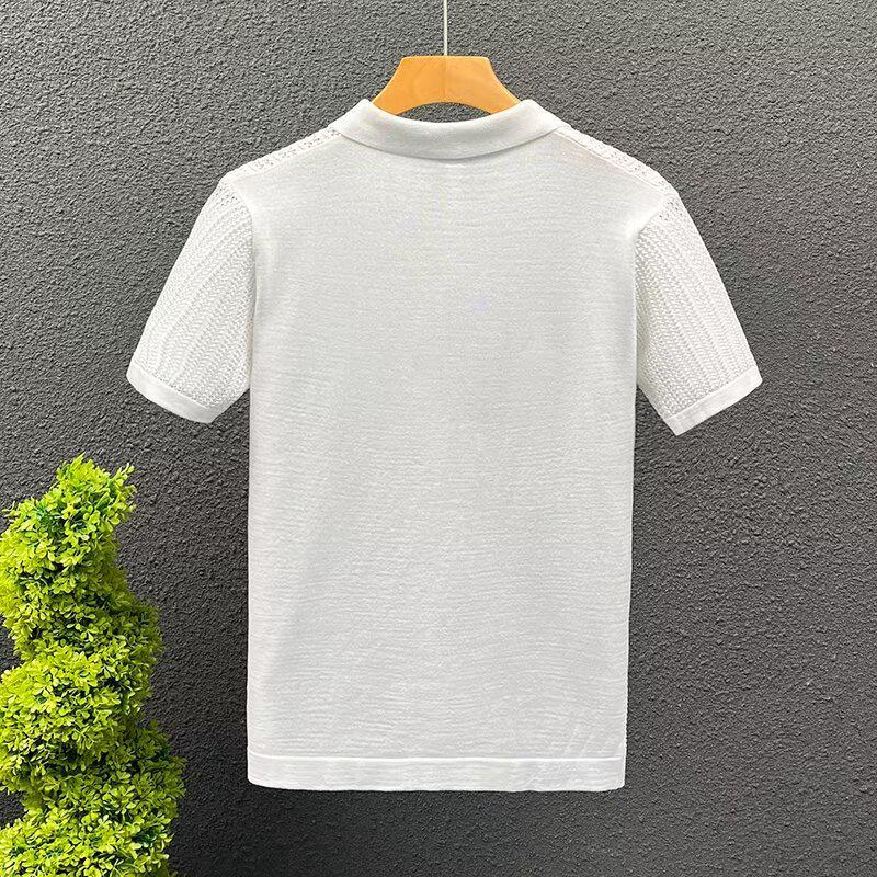 Men s Summer Slim Fit Ice Silk Polo Shirt - Solid Color, Breathable, Fashionable Lapel, Hollowed-Out Short Sleeve. Extra Large білий
Men s Summer Slim Fit Ice Silk Polo Shirt - Solid Color, Breathable, Fashionable Lapel, Hollowed-Out Short Sleeve. Extra Large білий