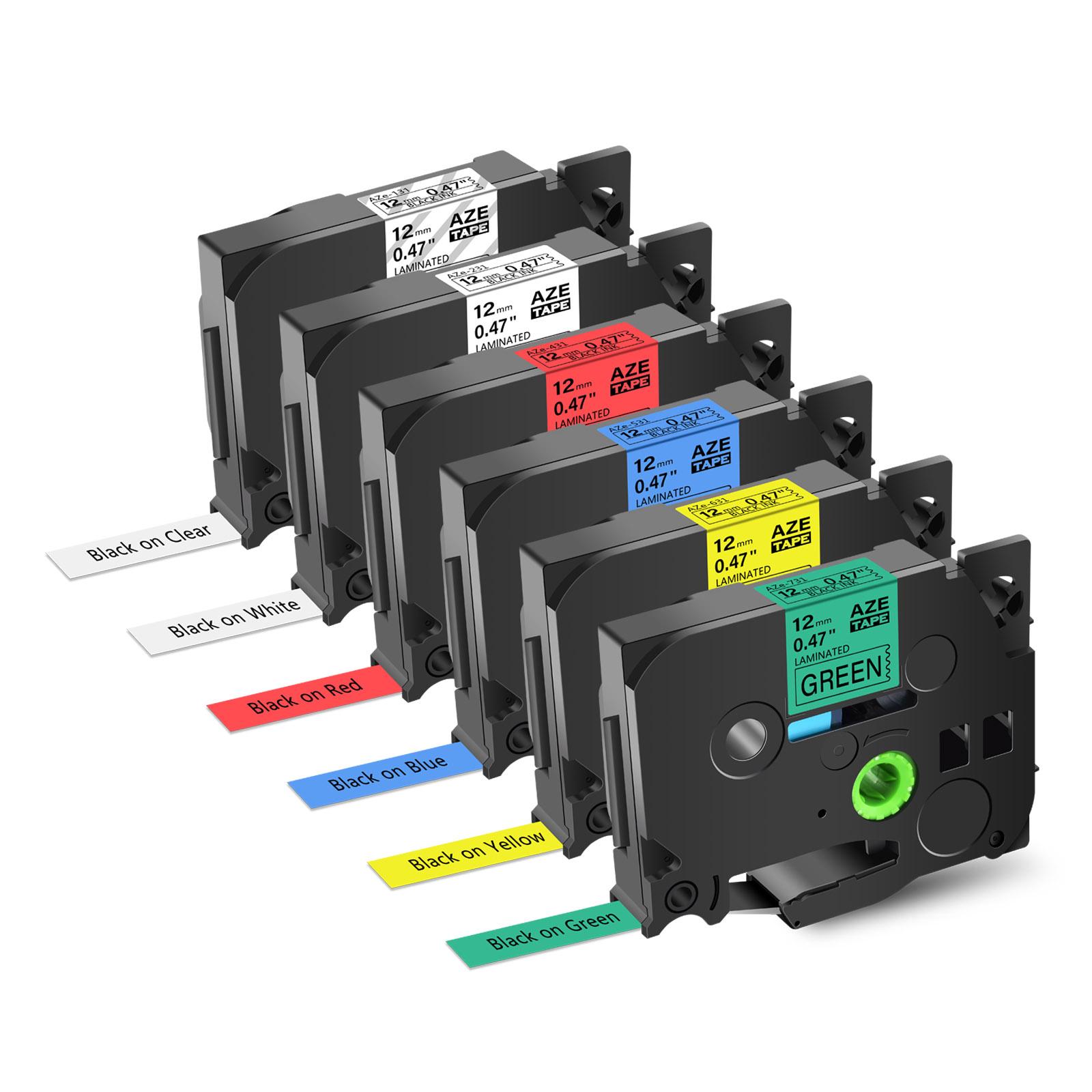 6PK Compatible for Brother 9/12/18/24mm Laminated Label Tapes Combo Set for TZe-131 231 431 531 631 731 for P-Touch Label Makers (as the picture,9mm)
6PK Compatible for Brother 9/12/18/24mm Laminated Label Tapes Combo Set for TZe-131 231 431 531 631 731 for P-Touch Label Makers (as the picture,9mm)