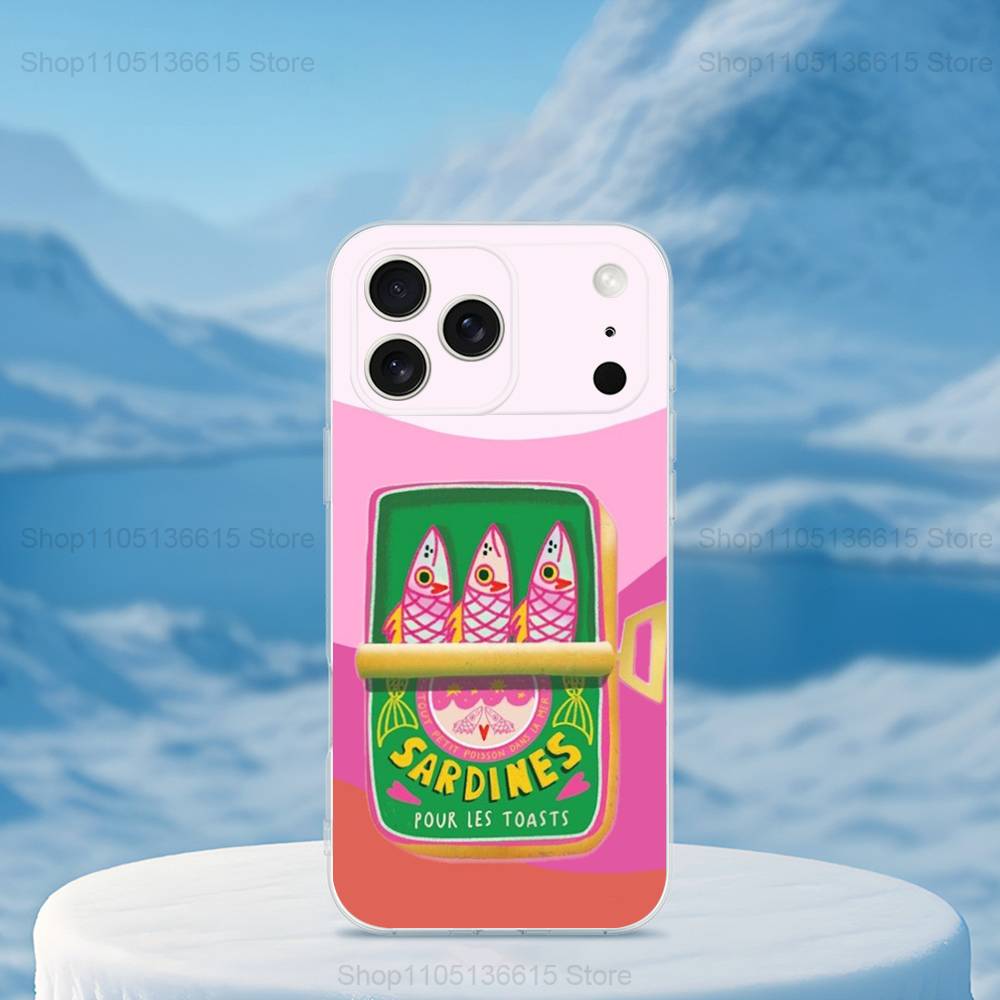 Good Food Sardines Canned Phone Case For iPhone,14,13,XR,SE,12,15,Pro,Max,Plus,11,17,16,X,XS,Mini Transparent Soft Cover iPhone16PROMAX
Good Food Sardines Canned Phone Case For iPhone,14,13,XR,SE,12,15,Pro,Max,Plus,11,17,16,X,XS,Mini Transparent Soft Cover iPhone16PROMAX