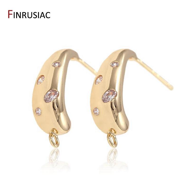 14K Gold Plated Inlaid Zircon Stud Earrings Hooks Fashion C Shape Earring Base Connectors Linker DIY Earrings Making Accessories 1 Pair
14K Gold Plated Inlaid Zircon Stud Earrings Hooks Fashion C Shape Earring Base Connectors Linker DIY Earrings Making Accessories 1 Pair