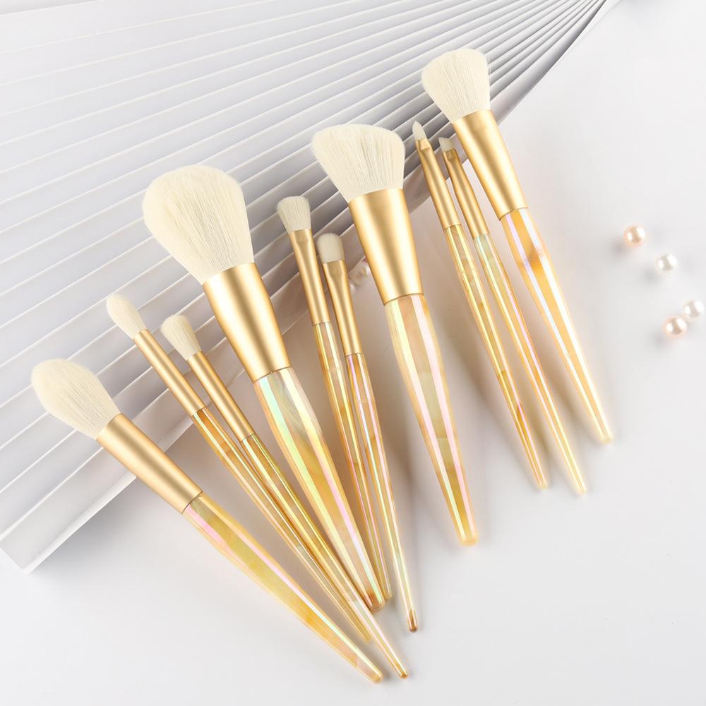 New 10 jade makeup brush set gradual change color handle, soft hair loose powder brush, beauty tool set
New 10 jade makeup brush set gradual change color handle, soft hair loose powder brush, beauty tool set