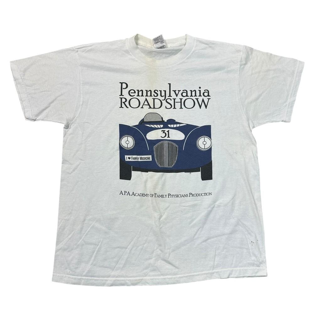 Pennsylvania Roadshow T-shirt Cars Graphic Print Y2K Retro White Mens S
Pennsylvania Roadshow T-shirt Cars Graphic Print Y2K Retro White Mens S