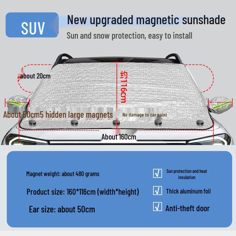 Thickened Frostproof Windshield Cover: Anti-Snow & Anti-Frost Protection for Winter Image Color
Thickened Frostproof Windshield Cover: Anti-Snow & Anti-Frost Protection for Winter Image Color