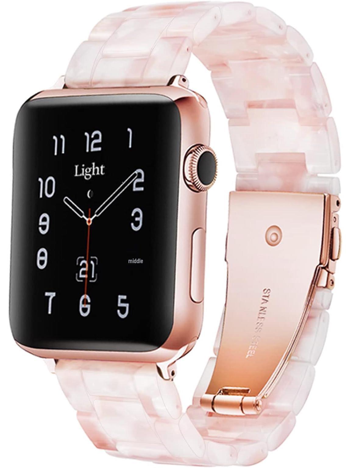 Совместимый ремешок из смолы и металла для Apple Watch со складной пряжкой 38/40/41mm
Совместимый ремешок из смолы и металла для Apple Watch со складной пряжкой 38/40/41mm