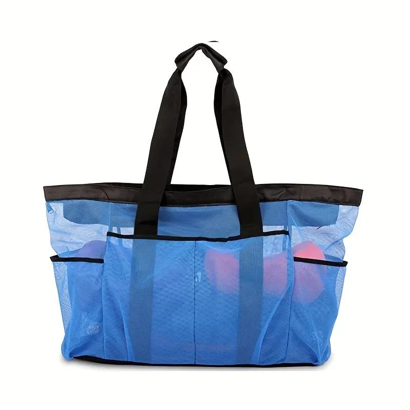 Mesh Beach Bag Large Beach Tote Zippered Pockets Fixed Shoulder Straps Family Beach Bag Vacation Essentials Swimming Storage Bag синий
Mesh Beach Bag Large Beach Tote Zippered Pockets Fixed Shoulder Straps Family Beach Bag Vacation Essentials Swimming Storage Bag синий