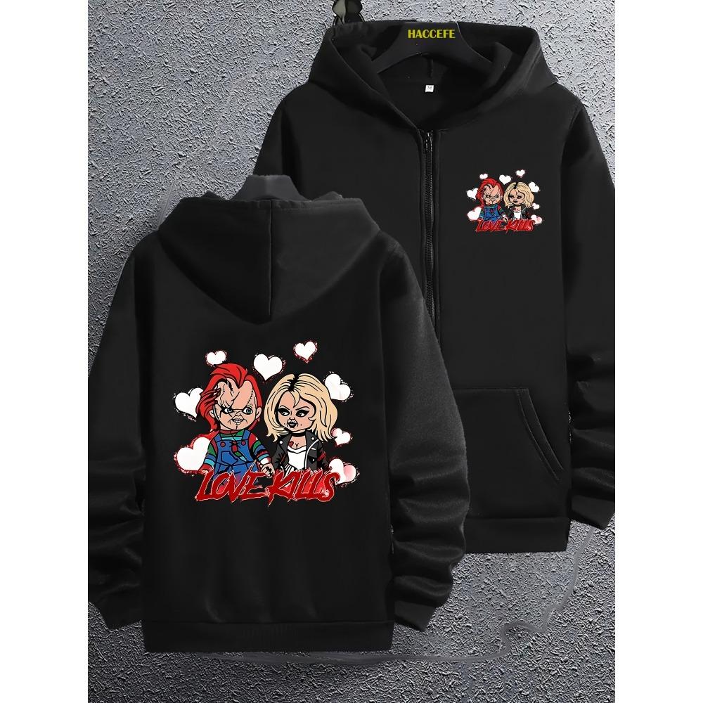 Men s Long Sleeved Zipper Jacket Featuring Charming and Shiny Cartoon Couple Patterns. Casual Hooded Top, Suitable for Wearing All Seasons XL
Men s Long Sleeved Zipper Jacket Featuring Charming and Shiny Cartoon Couple Patterns. Casual Hooded Top, Suitable for Wearing All Seasons XL