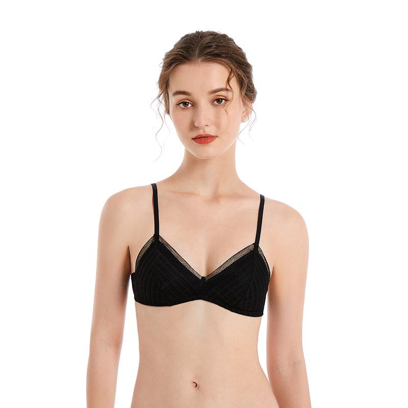 Mesh Triangle Cup Solid Color Bra No Underwire French Sexy Back Breathable Underwear Low Opening S чорний
Mesh Triangle Cup Solid Color Bra No Underwire French Sexy Back Breathable Underwear Low Opening S чорний