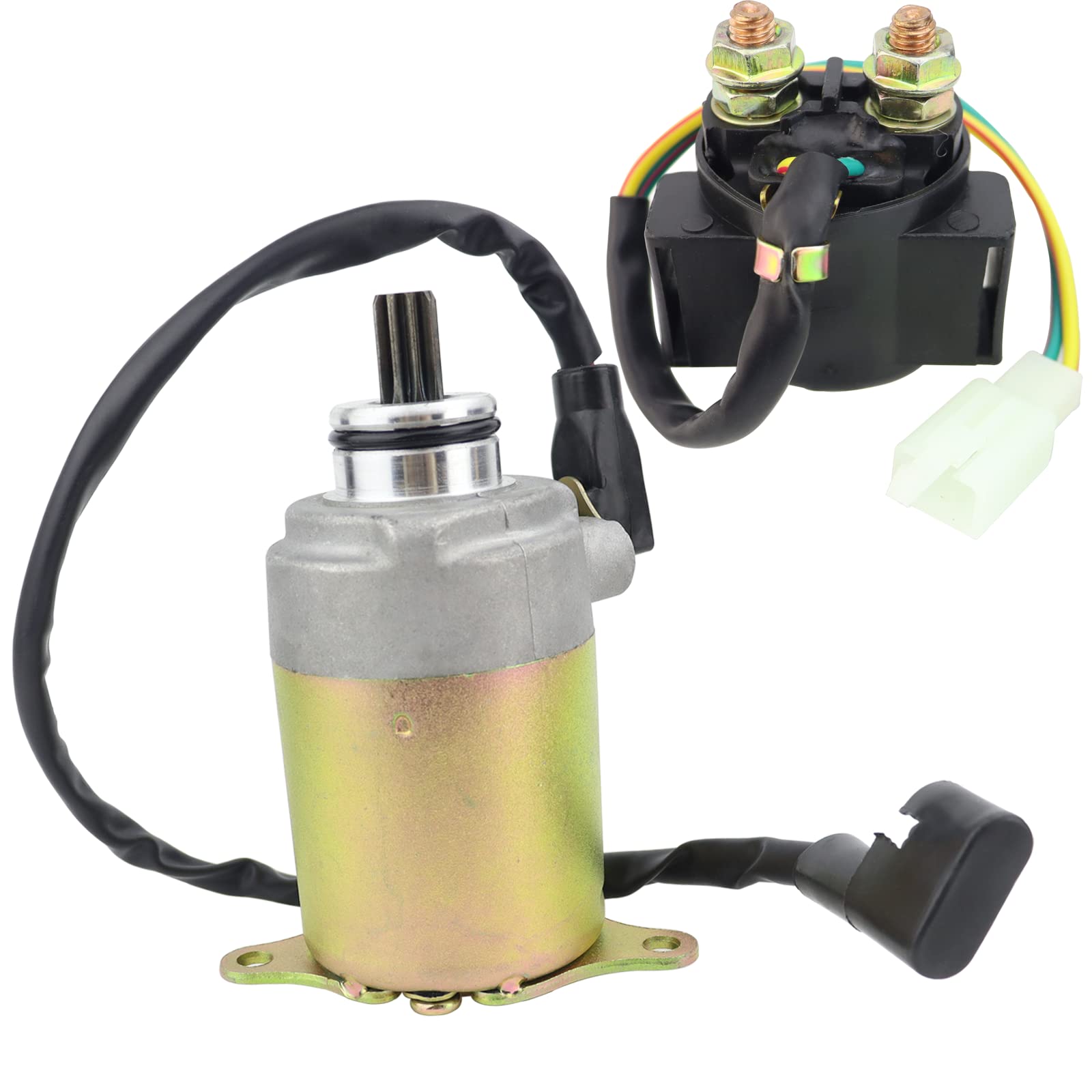 Starter Motor & Relay for GY6 Engine 125CC 150CC ATV Scooter Moped Go Kart Quad 4 Wheelers Taotao SUNL Coolster Baja 2 PCS
Starter Motor & Relay for GY6 Engine 125CC 150CC ATV Scooter Moped Go Kart Quad 4 Wheelers Taotao SUNL Coolster Baja 2 PCS