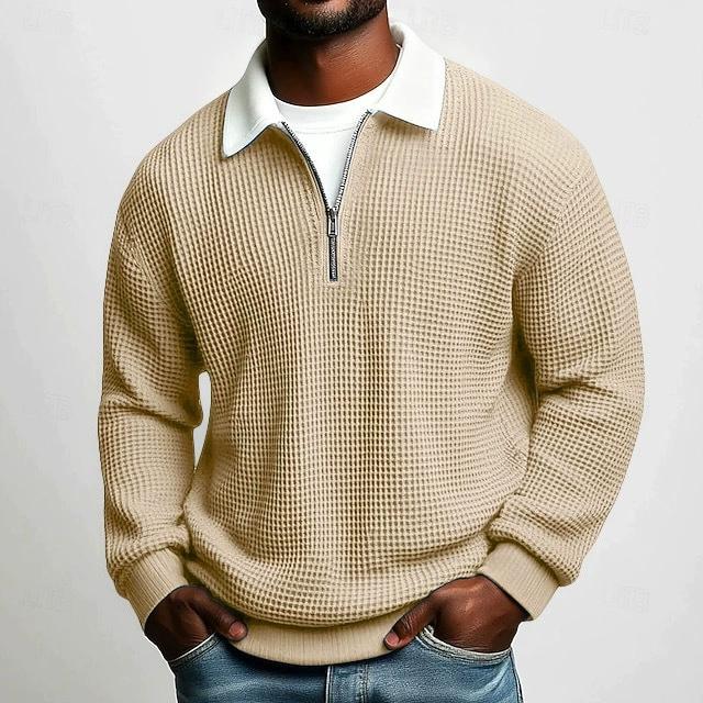 Men s Large Waffle Long-Sleeved Zipper Shirt Solid-Color Casual Sports Lapel Fashion for Spring Autumn S хаки
Men s Large Waffle Long-Sleeved Zipper Shirt Solid-Color Casual Sports Lapel Fashion for Spring Autumn S хаки