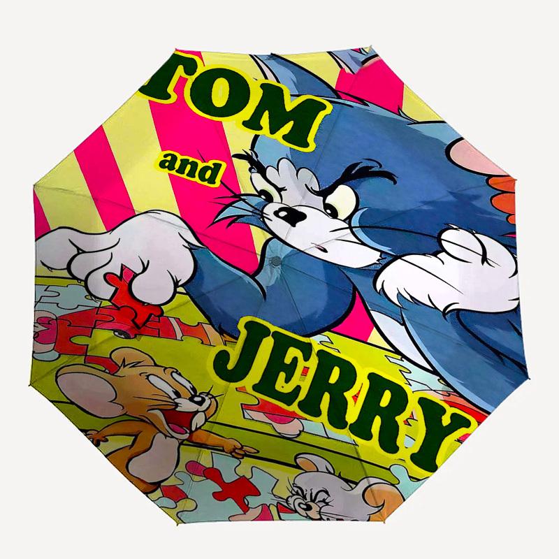 1pc Tom Jerry Automatic Folding Umbrella - Compact 8-Rib Design, Durable Plastic & Iron1197L
1pc Tom Jerry Automatic Folding Umbrella - Compact 8-Rib Design, Durable Plastic & Iron1197L