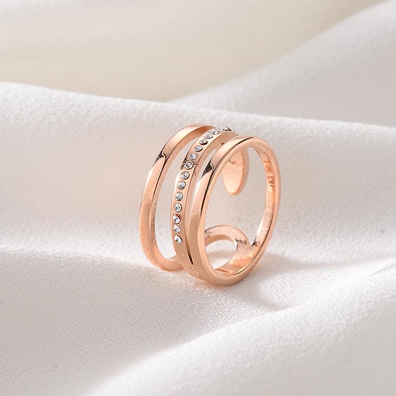 Rose Gold Filigree Titanium Steel Open Ring for Women - Korean-Style Fashion Statement Size 7
Rose Gold Filigree Titanium Steel Open Ring for Women - Korean-Style Fashion Statement Size 7