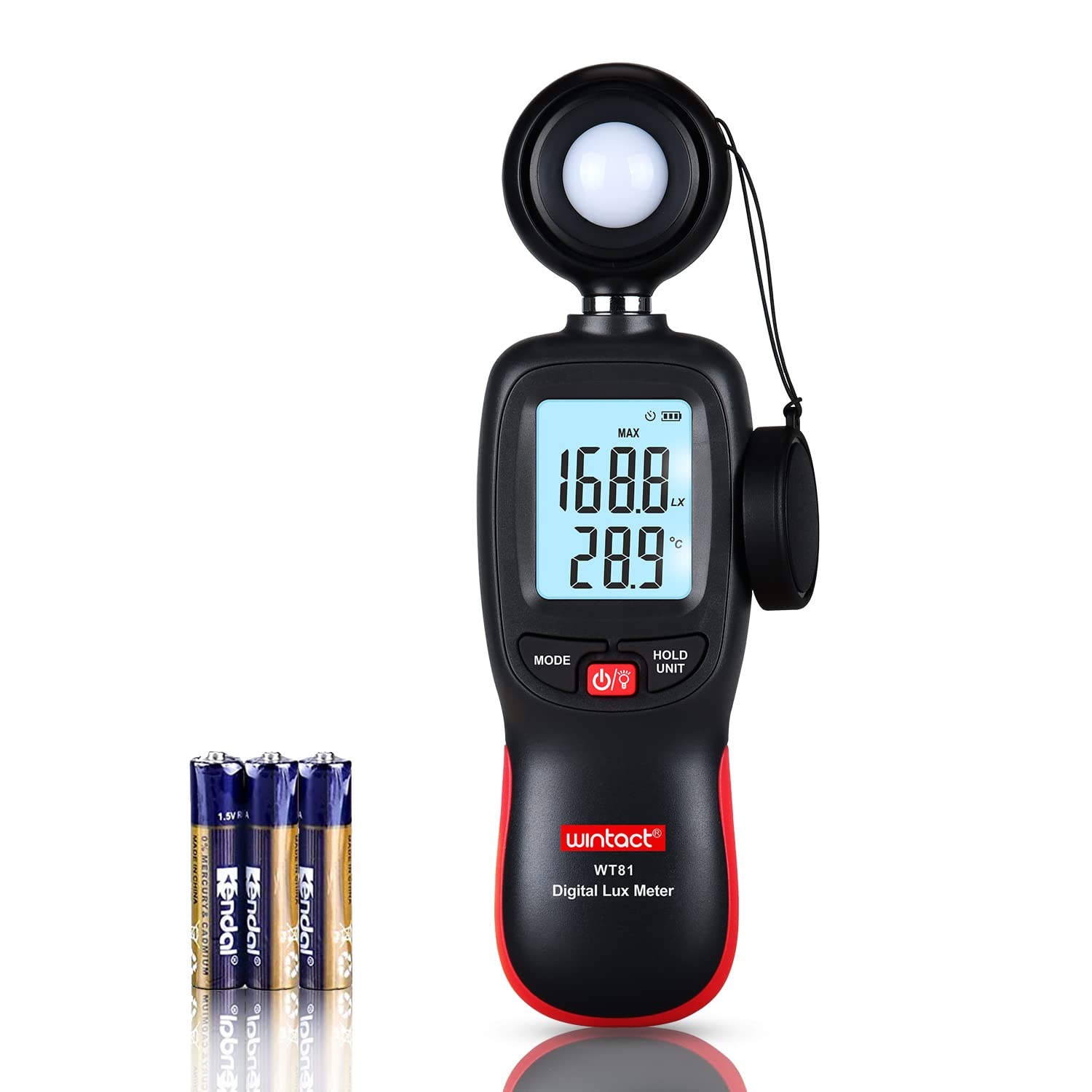 Wintact Digital Light Meter Light Meter Lux Lumens Ambient Temperature Measurement Outdoor Environment Plant Home Use Meter, 200,000 Lux, Instrument, чорний
Wintact Digital Light Meter Light Meter Lux Lumens Ambient Temperature Measurement Outdoor Environment Plant Home Use Meter, 200,000 Lux, Instrument, чорний