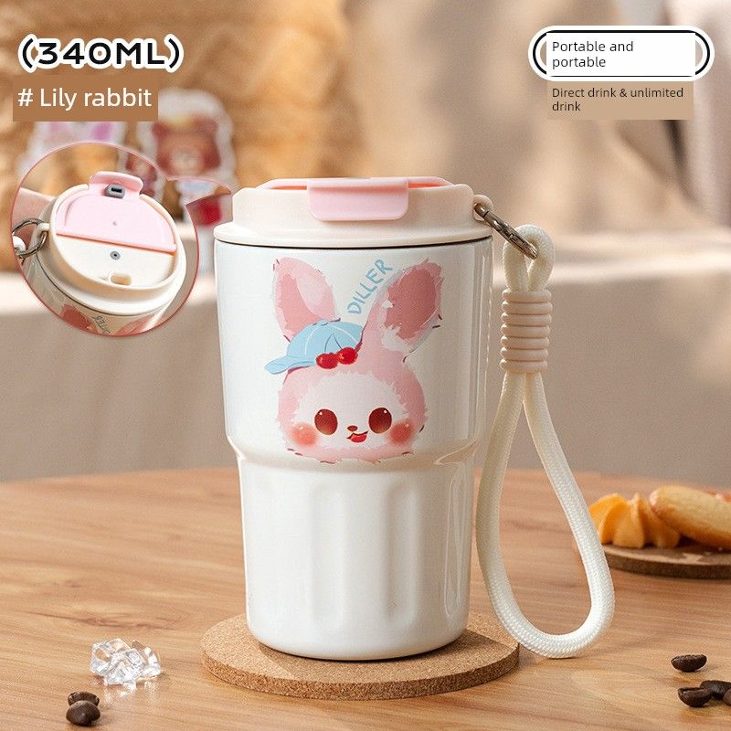 2025 New Coffee Cup 304 Stainless Steel Large Capacity Thermos Cup for Women, Cold Water Cup for Men, Cola Travel Cup Lily Rabbit-340Ml 304 Stainless Steel
2025 New Coffee Cup 304 Stainless Steel Large Capacity Thermos Cup for Women, Cold Water Cup for Men, Cola Travel Cup Lily Rabbit-340Ml 304 Stainless Steel