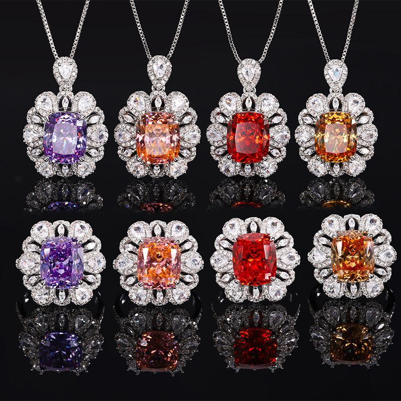New Women s Design Flower Colored Zircon Micro Inlaid Pendant Set Simple Party Festival Gift
New Women s Design Flower Colored Zircon Micro Inlaid Pendant Set Simple Party Festival Gift