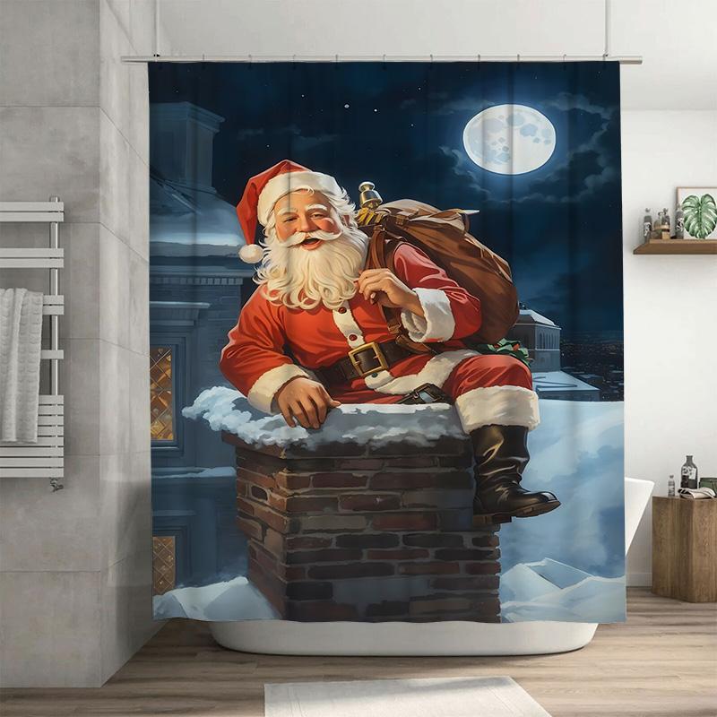 Tuniu Charming Santa Claus Chimney Christmas Holiday Festive Bathroom Shower Curtain Set Waterproof Decor W60H190(CM)-1 Pcs
Tuniu Charming Santa Claus Chimney Christmas Holiday Festive Bathroom Shower Curtain Set Waterproof Decor W60H190(CM)-1 Pcs