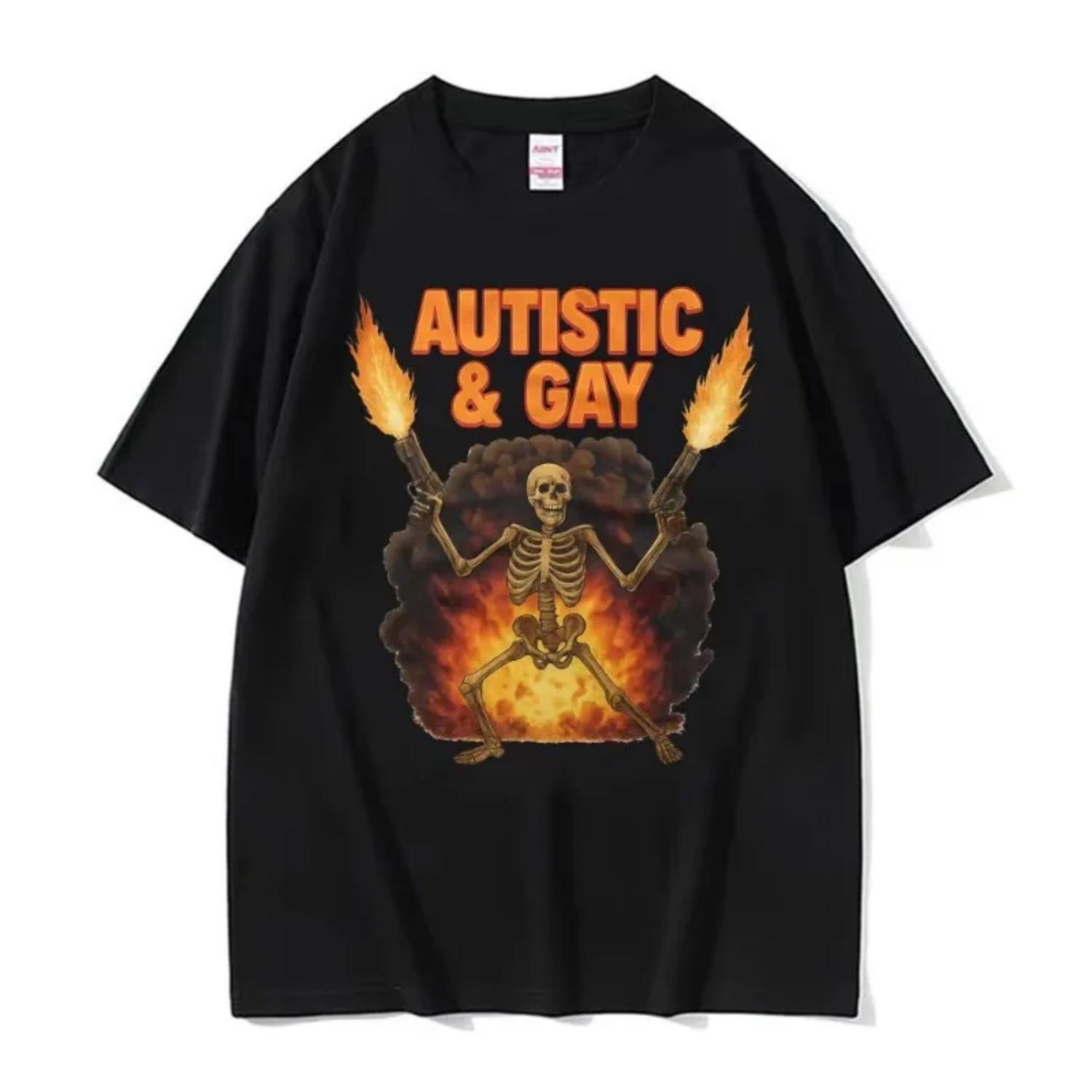 Autistic & Gay Skeleton Explosion T-Shirt Funny Unhinged Meme T-shirts Men Women Vintage Gothic Classic T Shirts Tops Streetwear XXXXXL чорний
Autistic & Gay Skeleton Explosion T-Shirt Funny Unhinged Meme T-shirts Men Women Vintage Gothic Classic T Shirts Tops Streetwear XXXXXL чорний