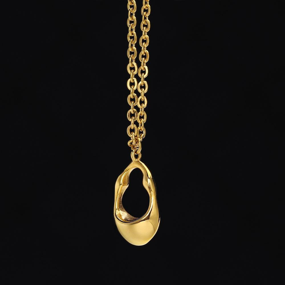 18K Gold Plated Titanium Oval Geometric Necklace - Women s Light Luxury Clavicle Chain золотой
18K Gold Plated Titanium Oval Geometric Necklace - Women s Light Luxury Clavicle Chain золотой