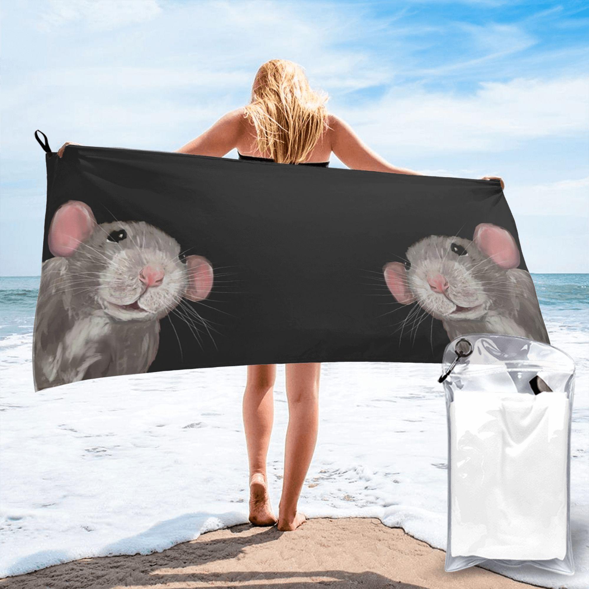 The Peeking Rat (Grey Black) Beach Towel Soft Microfiber Quick Dry Absorbent Quick Towels For Pool W40*H60(CM)
The Peeking Rat (Grey Black) Beach Towel Soft Microfiber Quick Dry Absorbent Quick Towels For Pool W40*H60(CM)