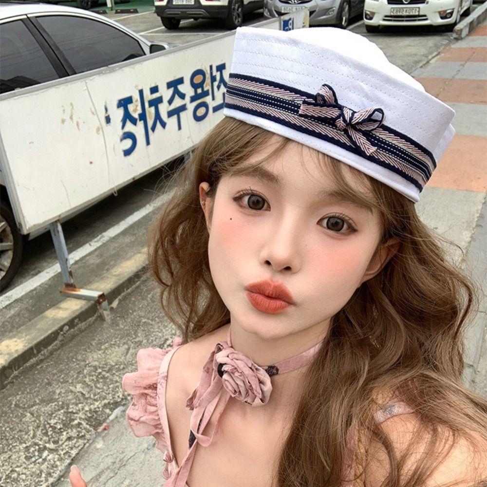 Spice Girl Bow Sailor Caps Japanese Y2k Berets Cute Women s Navy Hat Cosplay Props білий
Spice Girl Bow Sailor Caps Japanese Y2k Berets Cute Women s Navy Hat Cosplay Props білий