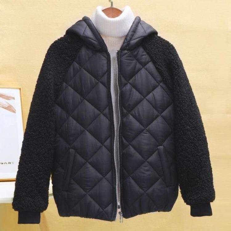 Women Hooded Loose Down Cotton Jacket Thin Light Short Coat Imitation Lamb Wool Autumn Winter Female Jacket M чёрный
Women Hooded Loose Down Cotton Jacket Thin Light Short Coat Imitation Lamb Wool Autumn Winter Female Jacket M чёрный