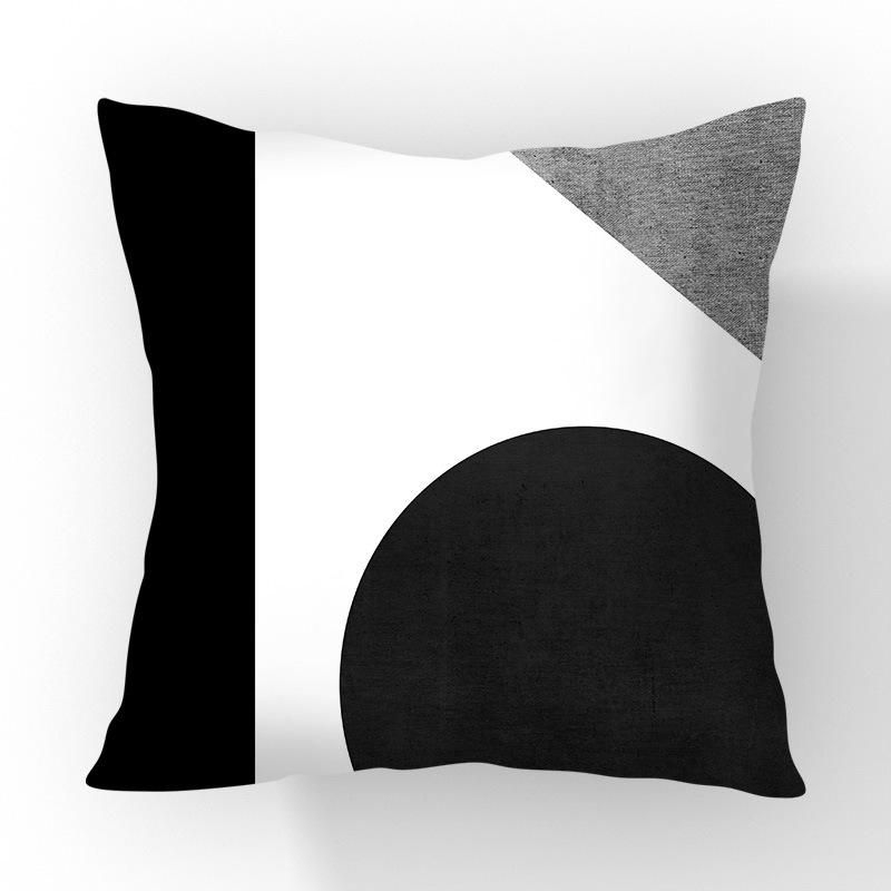 New Contrasting Color Pillow Geometric Pattern Stitching Black Pillow Case Living Room Sofa Cushion Car Pillow Case 45 * 45Cm (without pillow core)
New Contrasting Color Pillow Geometric Pattern Stitching Black Pillow Case Living Room Sofa Cushion Car Pillow Case 45 * 45Cm (without pillow core)