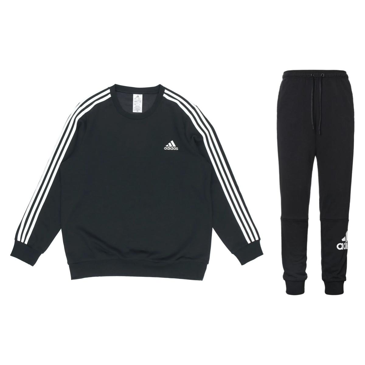 Adidas Модный полосатый свитер с круглым вырезом и брюки с манжетами, мужской комплект свитшотов, черный GK9106+DQ1445 M
Adidas Модный полосатый свитер с круглым вырезом и брюки с манжетами, мужской комплект свитшотов, черный GK9106+DQ1445 M