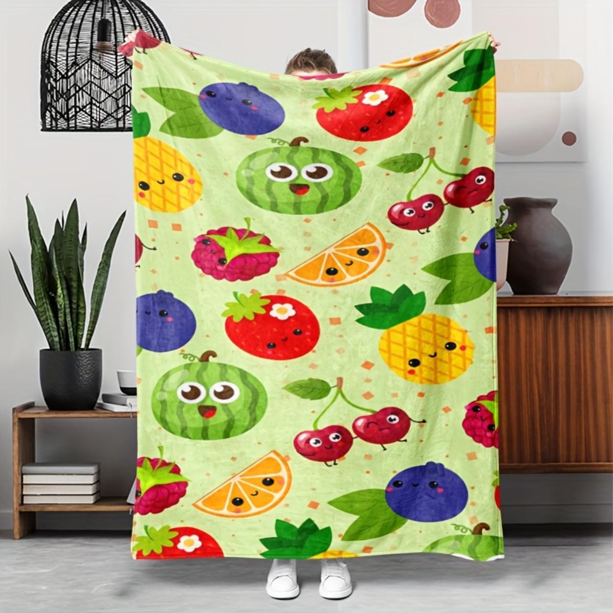 One cozy fruitpatterned flannel blanket warm and soft perfect for sofas beds living rooms offices travel and Christmas 75x100cm
One cozy fruitpatterned flannel blanket warm and soft perfect for sofas beds living rooms offices travel and Christmas 75x100cm