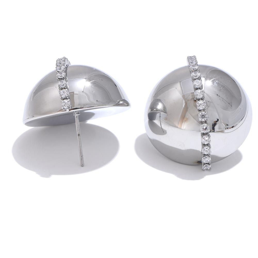 Yhpup Stainless Steel Cubic Zirconia Half Round Stud Earrings for Women Rust Proof Daily Jewelry Gift
Yhpup Stainless Steel Cubic Zirconia Half Round Stud Earrings for Women Rust Proof Daily Jewelry Gift