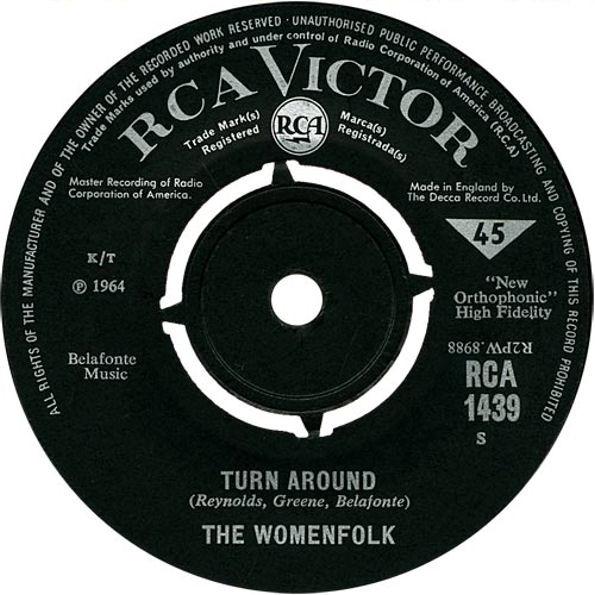 7-дюймовая пластинка WOMENFOLK Turn Around One Mans Hands RCA1439 RCA Victor 1965 Великобритания CountryFolk Б/у
7-дюймовая пластинка WOMENFOLK Turn Around One Mans Hands RCA1439 RCA Victor 1965 Великобритания CountryFolk Б/у