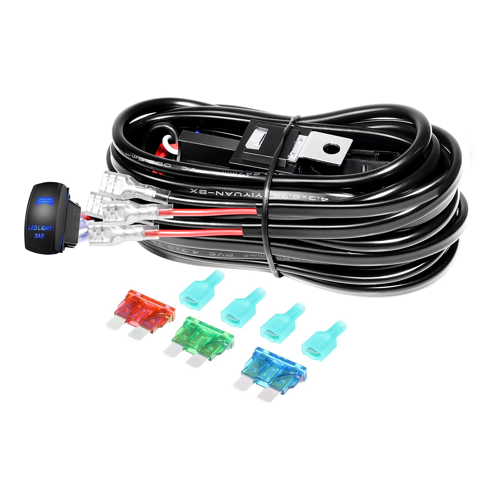SKYWORLD Universal Fog Light Wiring LED Light Bar Wire Harness Kit 2 Lead 12V Black Button Off Road Light LED Work Fog Light
SKYWORLD Universal Fog Light Wiring LED Light Bar Wire Harness Kit 2 Lead 12V Black Button Off Road Light LED Work Fog Light