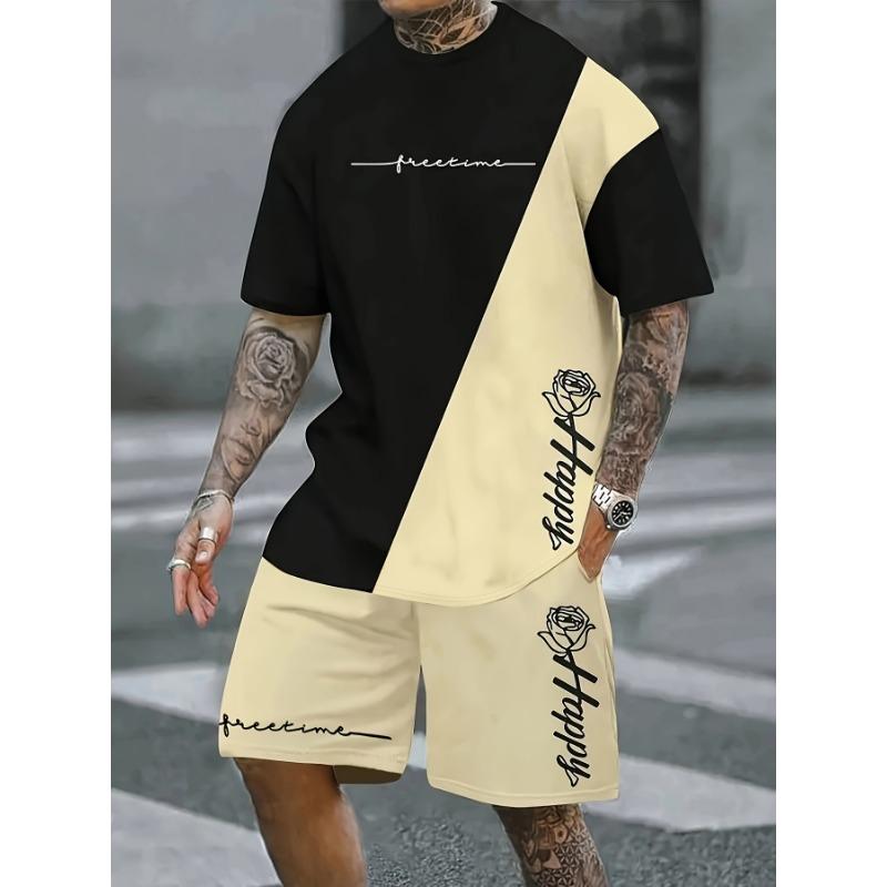 2-piece Men s Summer Casual Sports Outfit Set: Flag Print Short Sleeve T-shirt & XXXL
2-piece Men s Summer Casual Sports Outfit Set: Flag Print Short Sleeve T-shirt & XXXL