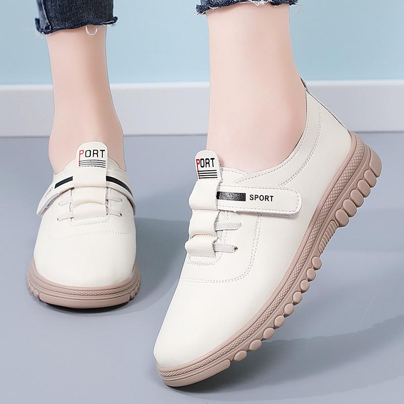 Flat-soled Leather Shoes for Women In Spring and Autumn New Elastic Single Shoes Versatile and Fashionable Velcro White Shoes 41
Flat-soled Leather Shoes for Women In Spring and Autumn New Elastic Single Shoes Versatile and Fashionable Velcro White Shoes 41