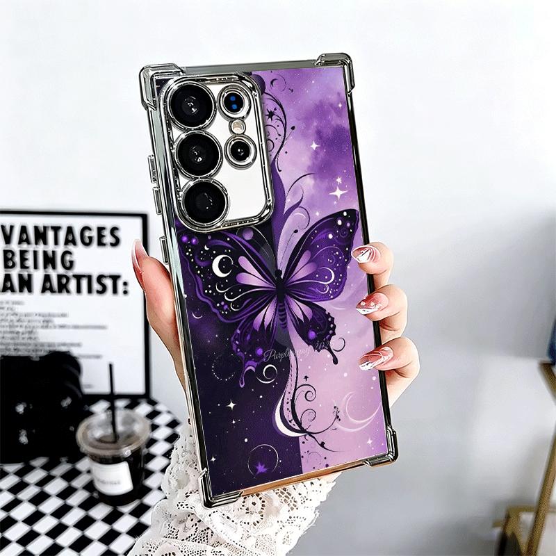 Beautiful Purple Butterfly Plating Phone Case For Samsung Galaxy S24 S25 FE S26 Edge S23 Ultra S22 S21 Plus S20 Anti-Fall Airaba Samsung S26 Edge
Beautiful Purple Butterfly Plating Phone Case For Samsung Galaxy S24 S25 FE S26 Edge S23 Ultra S22 S21 Plus S20 Anti-Fall Airaba Samsung S26 Edge