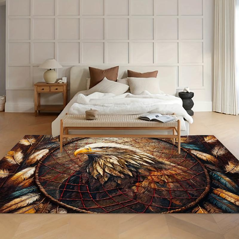 A Bedroom Decorative Carpet with An Eagle Dream Catcher Theme Bedroom Rugs Game Room Scene Exclusive Decorative Floor Mat 40cm x 60cm
A Bedroom Decorative Carpet with An Eagle Dream Catcher Theme Bedroom Rugs Game Room Scene Exclusive Decorative Floor Mat 40cm x 60cm