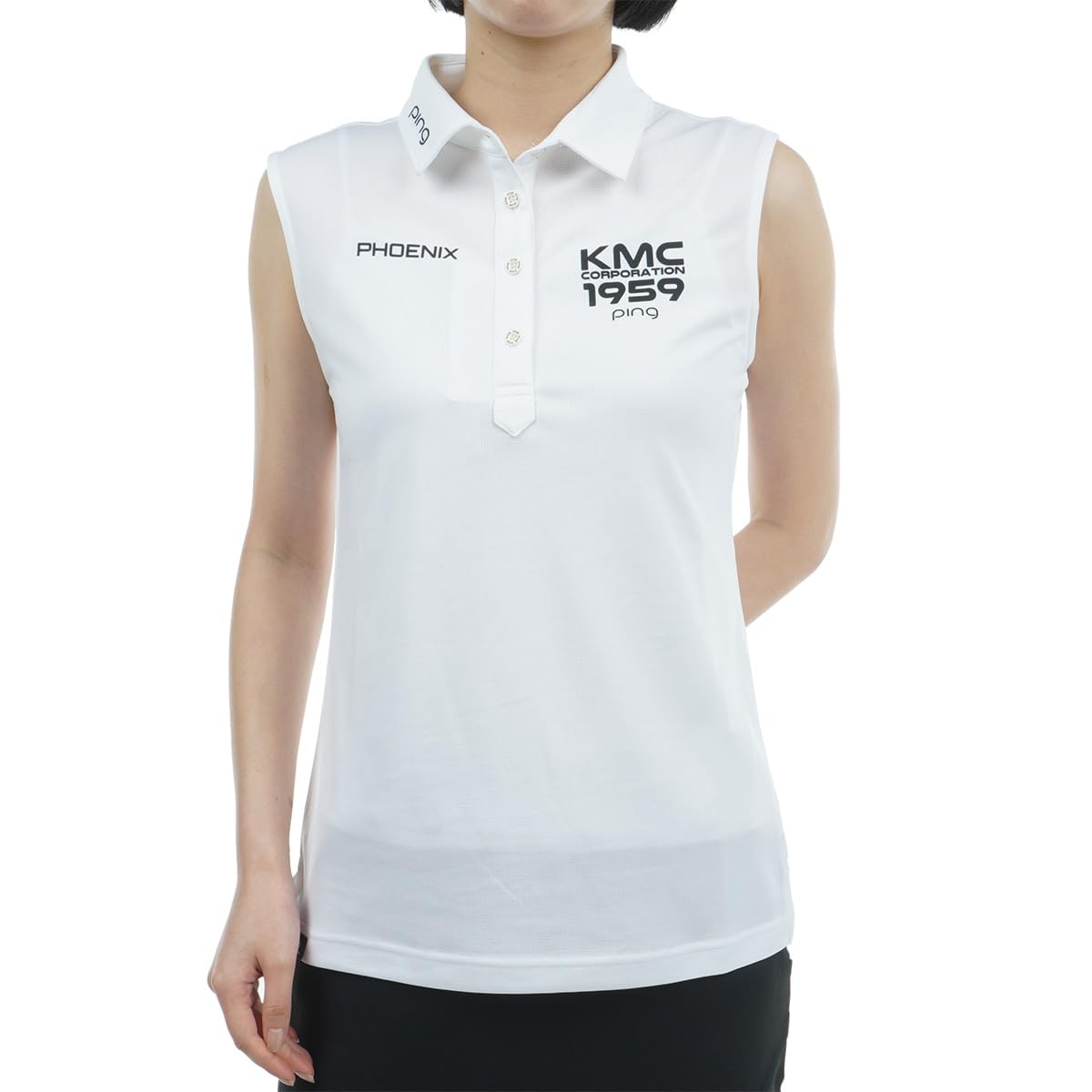 Ping Apparel Women s Sleeveless Polo Shirt (Sustained Cooling & Stretch) / Golf / 622-4160308 030_White, Medium
Ping Apparel Women s Sleeveless Polo Shirt (Sustained Cooling & Stretch) / Golf / 622-4160308 030_White, Medium