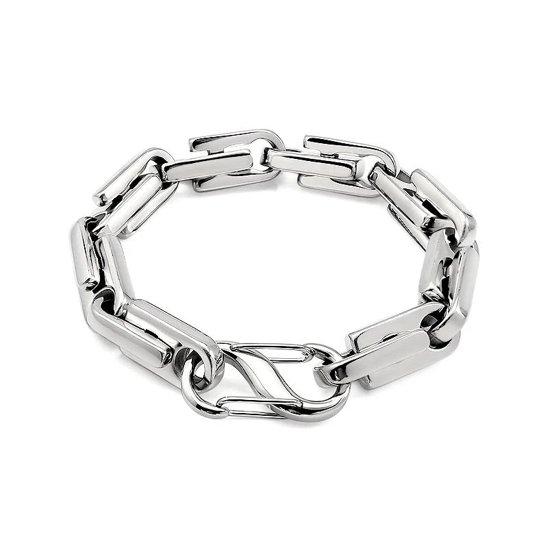 Unisex 316L Stainless Steel Rock Punk Bracelets Heavy Irregular Link Chains Double S Clasp Wristbands No Fade Waterproof Jewelry 19cm (7.5 inch) long
Unisex 316L Stainless Steel Rock Punk Bracelets Heavy Irregular Link Chains Double S Clasp Wristbands No Fade Waterproof Jewelry 19cm (7.5 inch) long