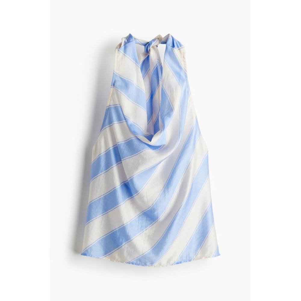 Топ HM с воротником-бретелькой белая голубая полоска
Топ HM с воротником-бретелькой белая голубая полоска