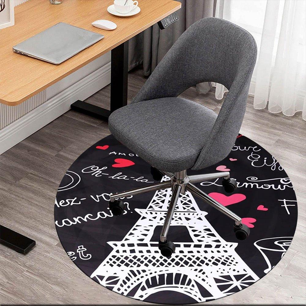 Parisian Romance Eiffel Tower Round Rug with Hearts and French WordsRound Non-Slip chair mat chair carpet for office Rugs for Office Decor Gift For Va 80cm by 80cm
Parisian Romance Eiffel Tower Round Rug with Hearts and French WordsRound Non-Slip chair mat chair carpet for office Rugs for Office Decor Gift For Va 80cm by 80cm