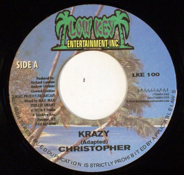 7inch Record CHRISTOPHER - Krazy LKE100 Low Key Enterta 2001 Jamaica Reggae, Ska & Dub Used
7inch Record CHRISTOPHER - Krazy LKE100 Low Key Enterta 2001 Jamaica Reggae, Ska & Dub Used