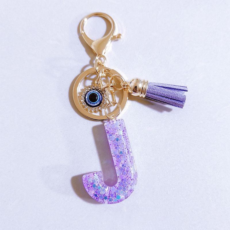 Purple A-Z Initial Letter Paired With Blue Eyed Tassel Pendant Keychain Backpack Hanging Decoration Gifts A10
Purple A-Z Initial Letter Paired With Blue Eyed Tassel Pendant Keychain Backpack Hanging Decoration Gifts A10