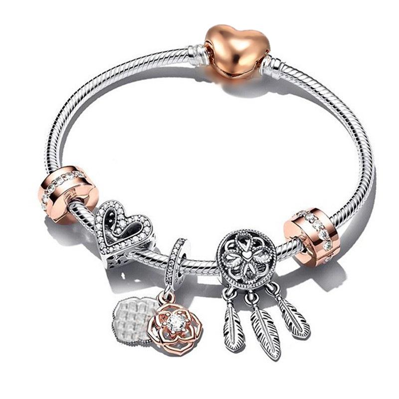 Браслет-шарм с подвеской в виде сердца и розы Семейное дерево - Подарок на День святого Валентина и День матери 16cm
Браслет-шарм с подвеской в виде сердца и розы Семейное дерево - Подарок на День святого Валентина и День матери 16cm