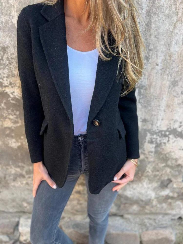 Faux Pockets Cross Border Buttoned Woolen Jacket Women Turn Down Collar Autumn Winter 5XL чорний
Faux Pockets Cross Border Buttoned Woolen Jacket Women Turn Down Collar Autumn Winter 5XL чорний