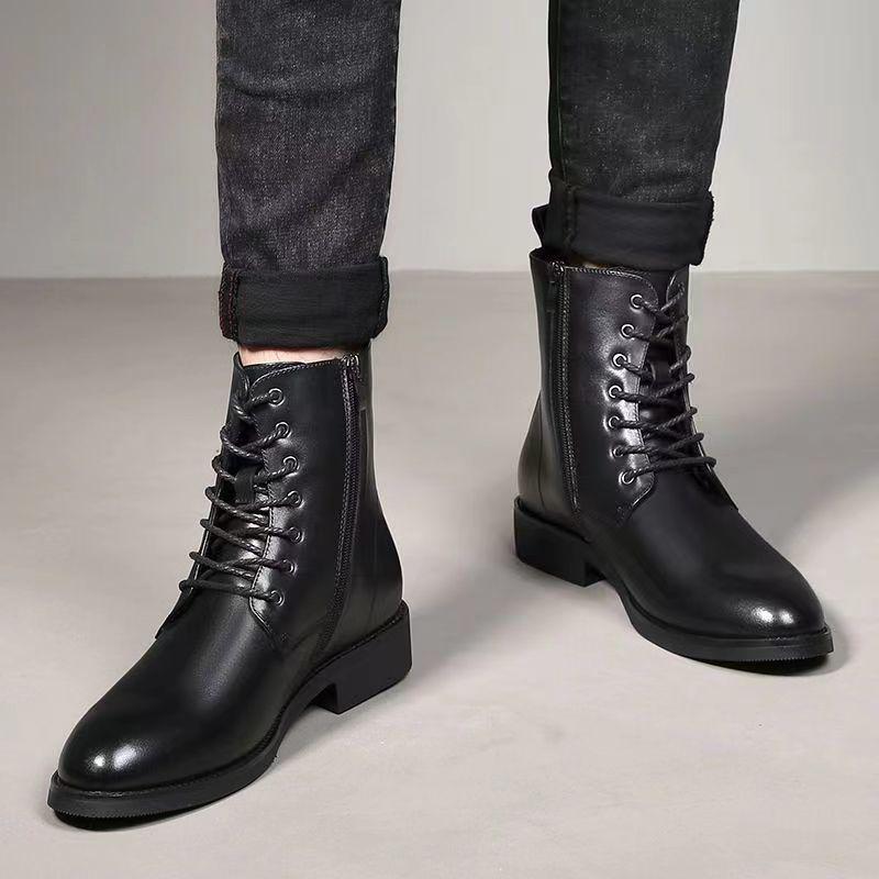 Korean Style British Mid-Calf Pointed Toe Leather Martin Boots - Men s Versatile High-Top Ankle Fashion Boots for Spring and Autumn 38
Korean Style British Mid-Calf Pointed Toe Leather Martin Boots - Men s Versatile High-Top Ankle Fashion Boots for Spring and Autumn 38