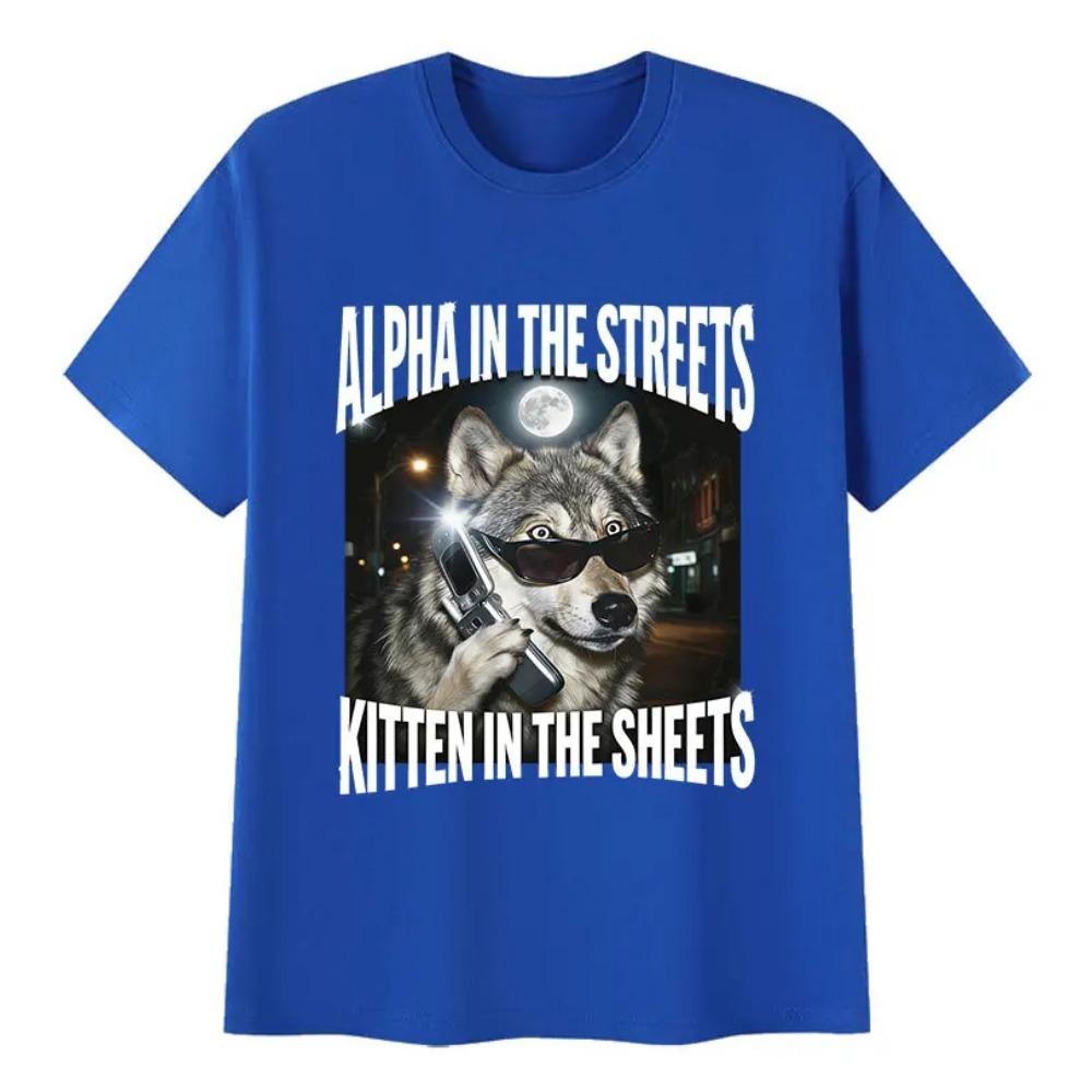 Alpha In The Streets Kitten In The Sheets Wolf Funny Meme T Shirts Men s Vintage Fashion Cotton Short Sleeve T-shirt 5XL різнокольоровий
Alpha In The Streets Kitten In The Sheets Wolf Funny Meme T Shirts Men s Vintage Fashion Cotton Short Sleeve T-shirt 5XL різнокольоровий