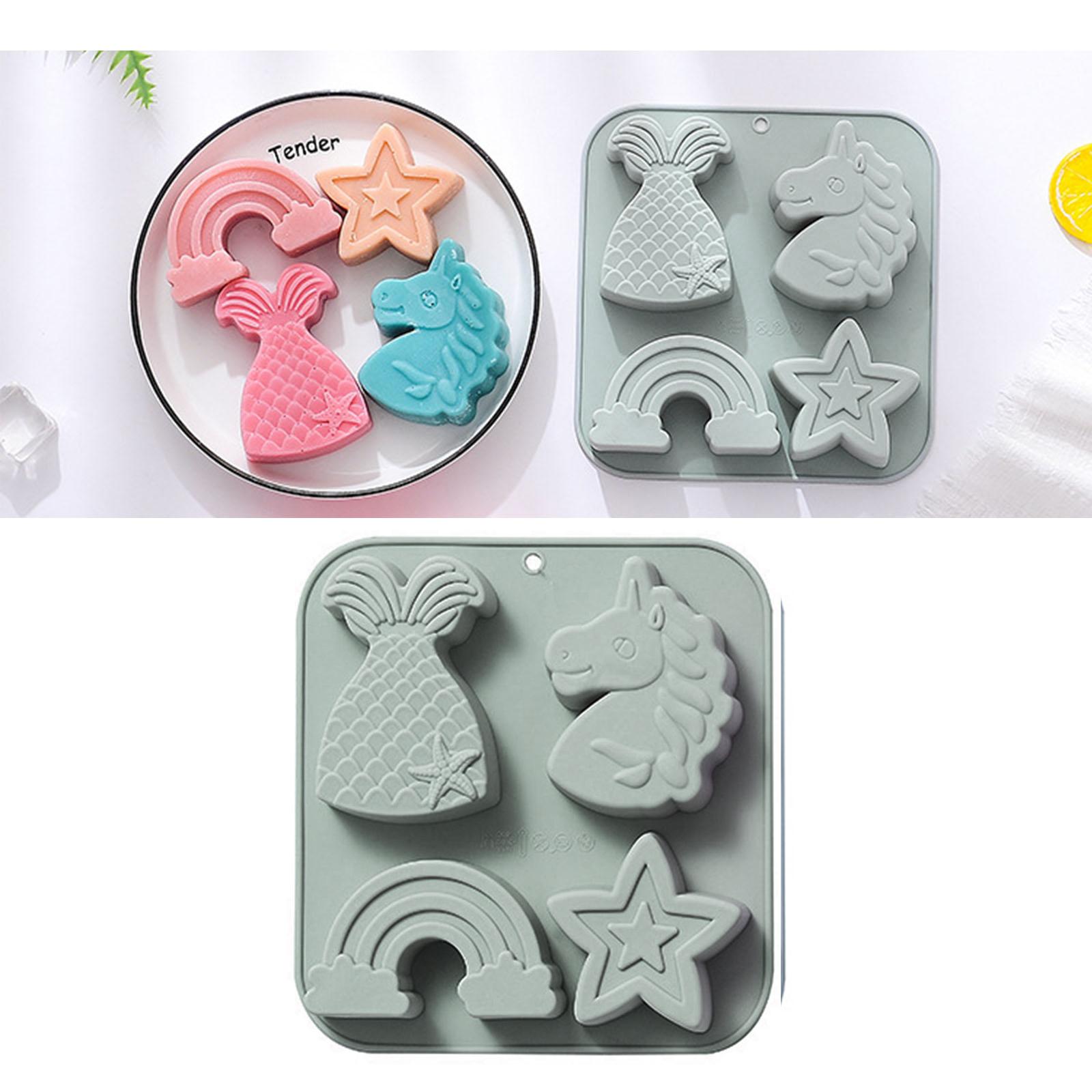 4 Cavity 3D Unicorns Silicone Flexible Food Grade Mould Clay Resin Ceramics Candy Fondant Candy Chocolate Soap Mould синий
4 Cavity 3D Unicorns Silicone Flexible Food Grade Mould Clay Resin Ceramics Candy Fondant Candy Chocolate Soap Mould синий