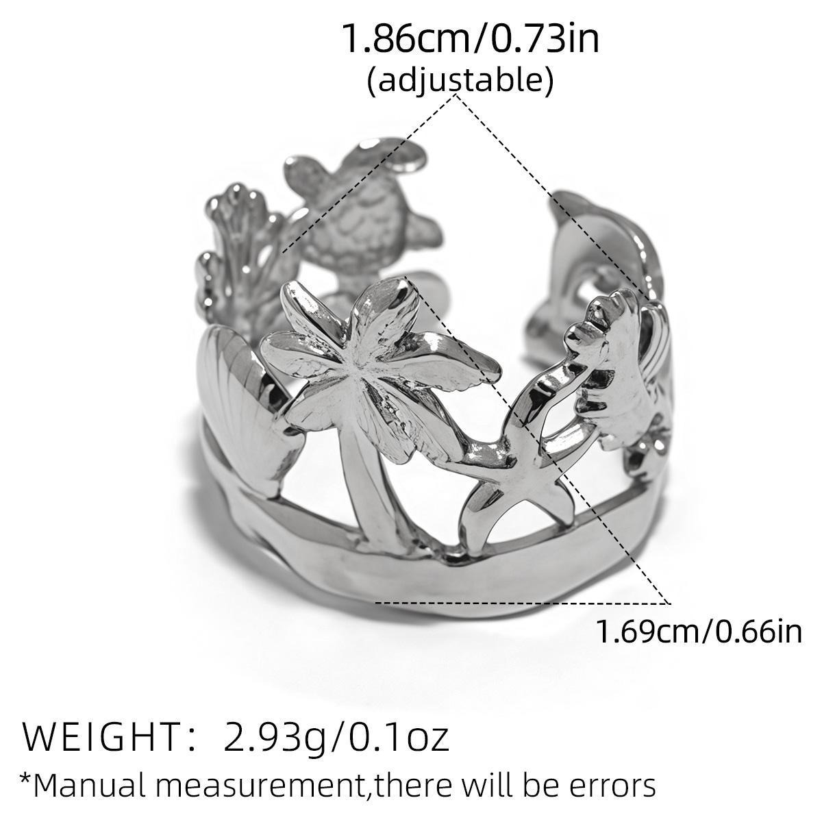 Fashion Starfish Shells Design Stainless Steel Ring 18K Gold Plated Waterproof Quality Ladies Zircon For Vacation Seaside Etc resizable
Fashion Starfish Shells Design Stainless Steel Ring 18K Gold Plated Waterproof Quality Ladies Zircon For Vacation Seaside Etc resizable