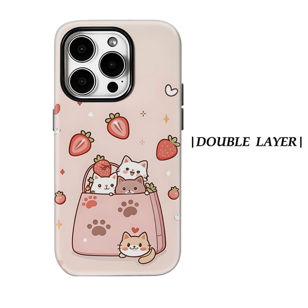 Cat in Strawberry Bag Phone Case for IPhone 17AIR 16E 16 15 14 13 12 11 17 Pro Max Plus Double-layer Back Cover IPHONE13
Cat in Strawberry Bag Phone Case for IPhone 17AIR 16E 16 15 14 13 12 11 17 Pro Max Plus Double-layer Back Cover IPHONE13