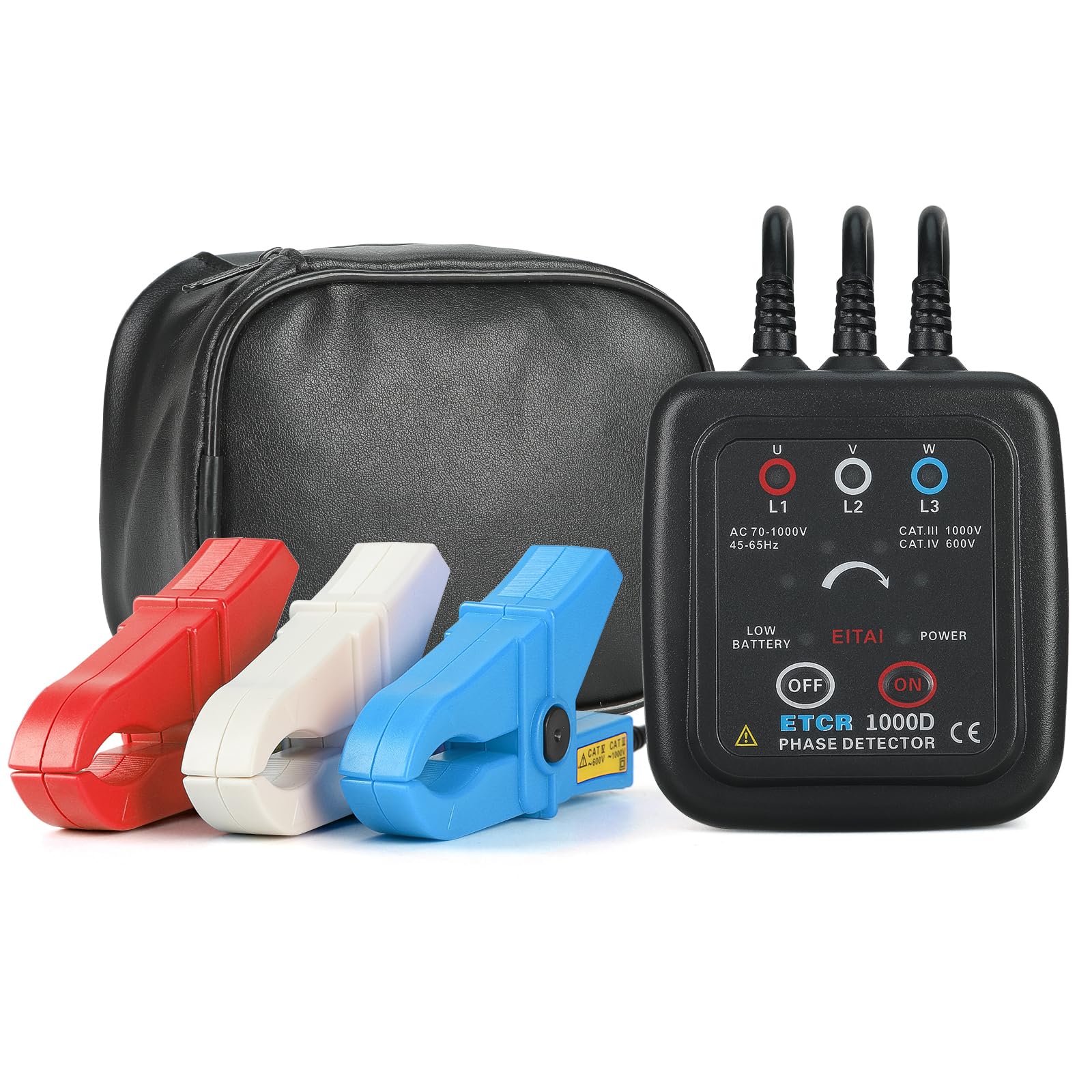 EITAI Electrical Meter Phase Detector Three Phase Phase Order Detection AC Manufacturer Direct Sales ETCR1000D Phase Detector Phase Detector Voltage
EITAI Electrical Meter Phase Detector Three Phase Phase Order Detection AC Manufacturer Direct Sales ETCR1000D Phase Detector Phase Detector Voltage